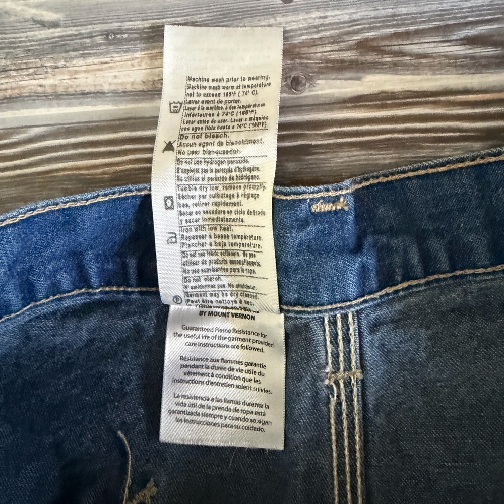 Men's Carhartt Flame-Resistant Signature Denim Dungaree Jeans - Picture 7 of 12